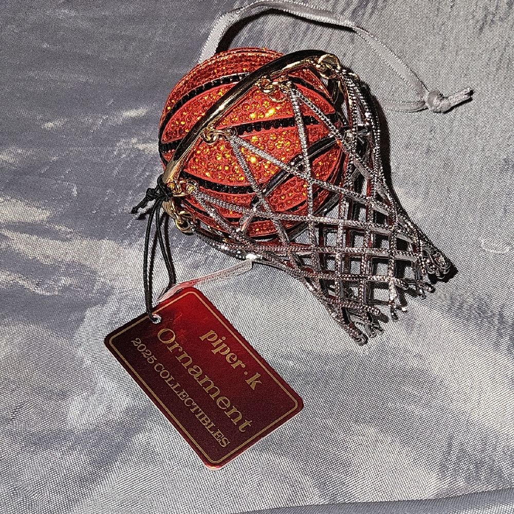Piper K Basketball Gem Ornament Bnwt EL